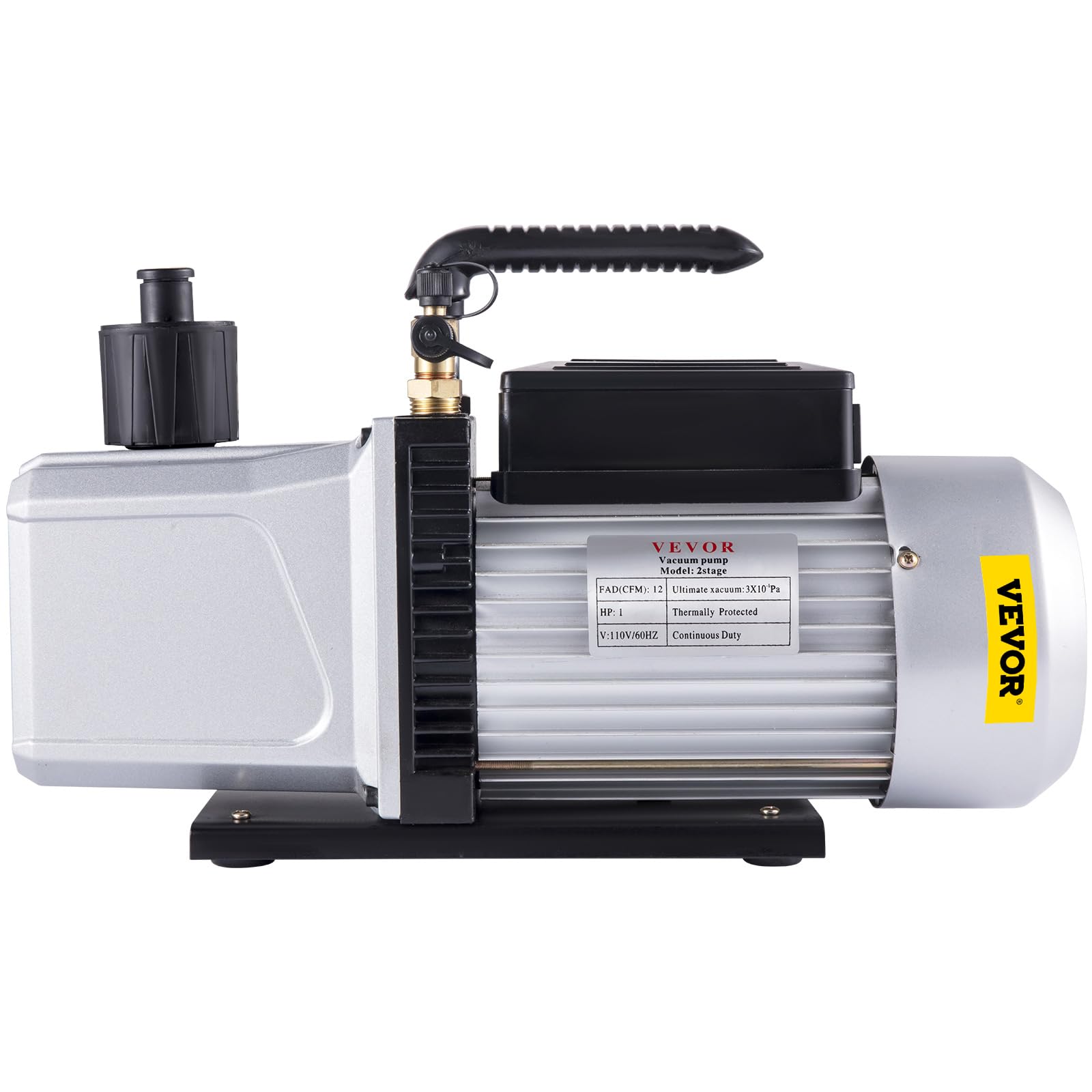 VEVOR Pompa per Vuoto 42,4 x 25,4 x 16 cm Pompa per Vuoto ad Alta Efficienza 339,8 L/min 5 Pa Ideale per Il Condizionamento Domestico, La Manutenzione Automobilistica, L'imballaggio Sottovuoto