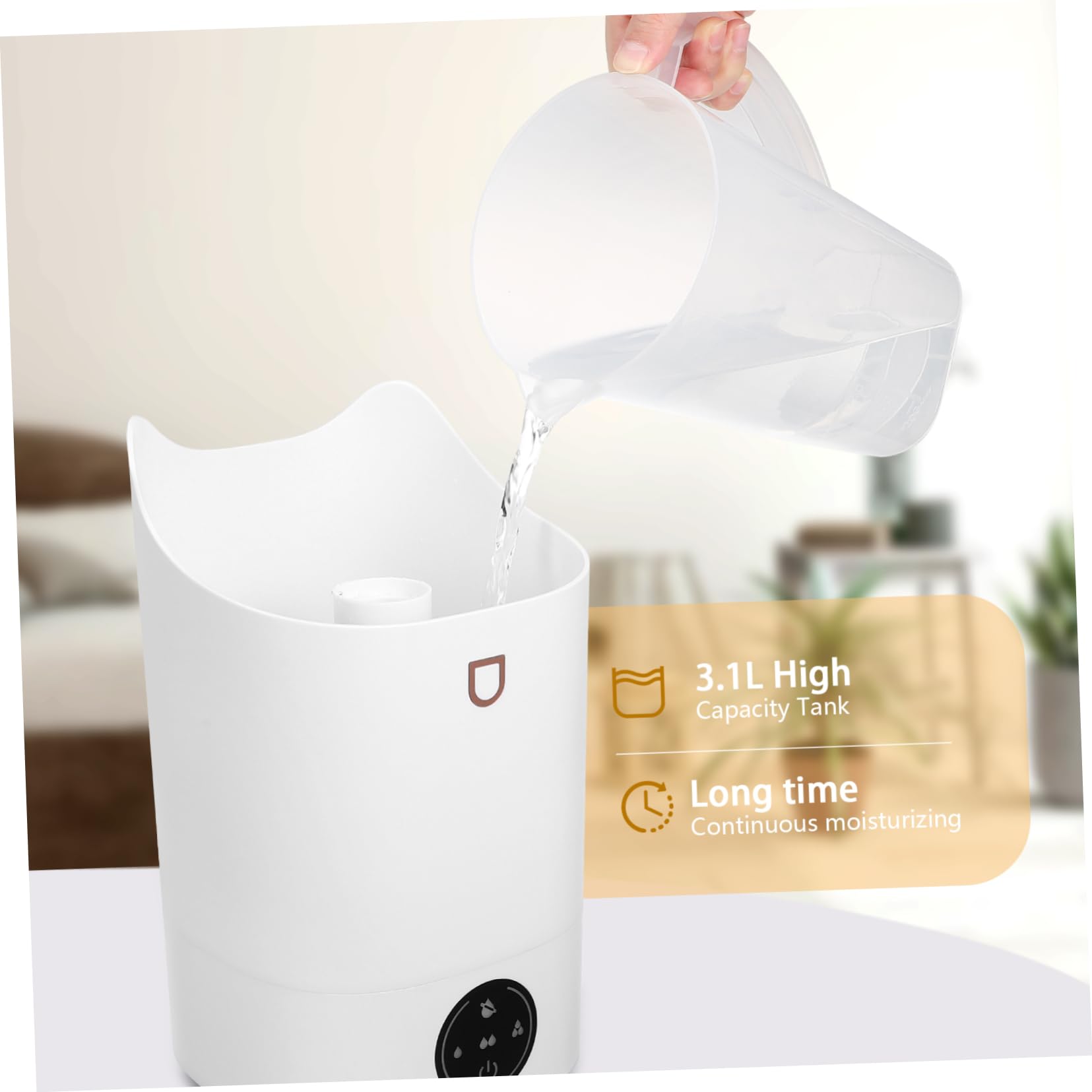 Luxshiny Umidificatore per Camera da Letto Silenzioso per Scrivania Portatile Spina Ue Facile da Pulire e Adatto per Piccole Stanze