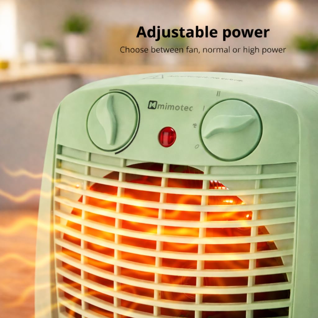 M mimotec - Calefactor Eléctrico Green Comfort 2000W Mimotec, Calefacción Portátil de Suelo, Doble Potencia 1000/2000W, Bajo Ruido <53 dB, IP20, para Estancias hasta 20 m131 — view 8