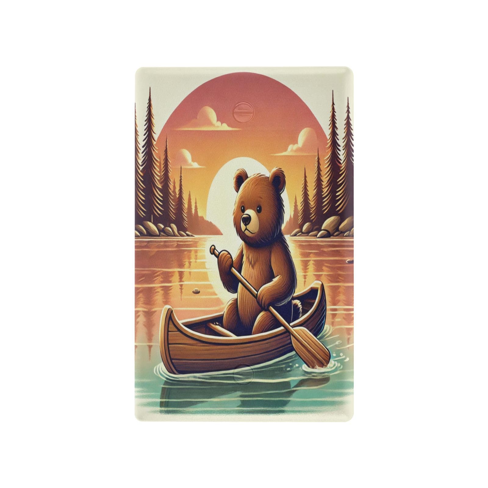 Brown Bear Light Switch Cover Decorative Receptacle Outlet Wall Plate Guard Plastic Outlet Covers for Home Decor Room Office Bathroom (Unused Outlet Cover)