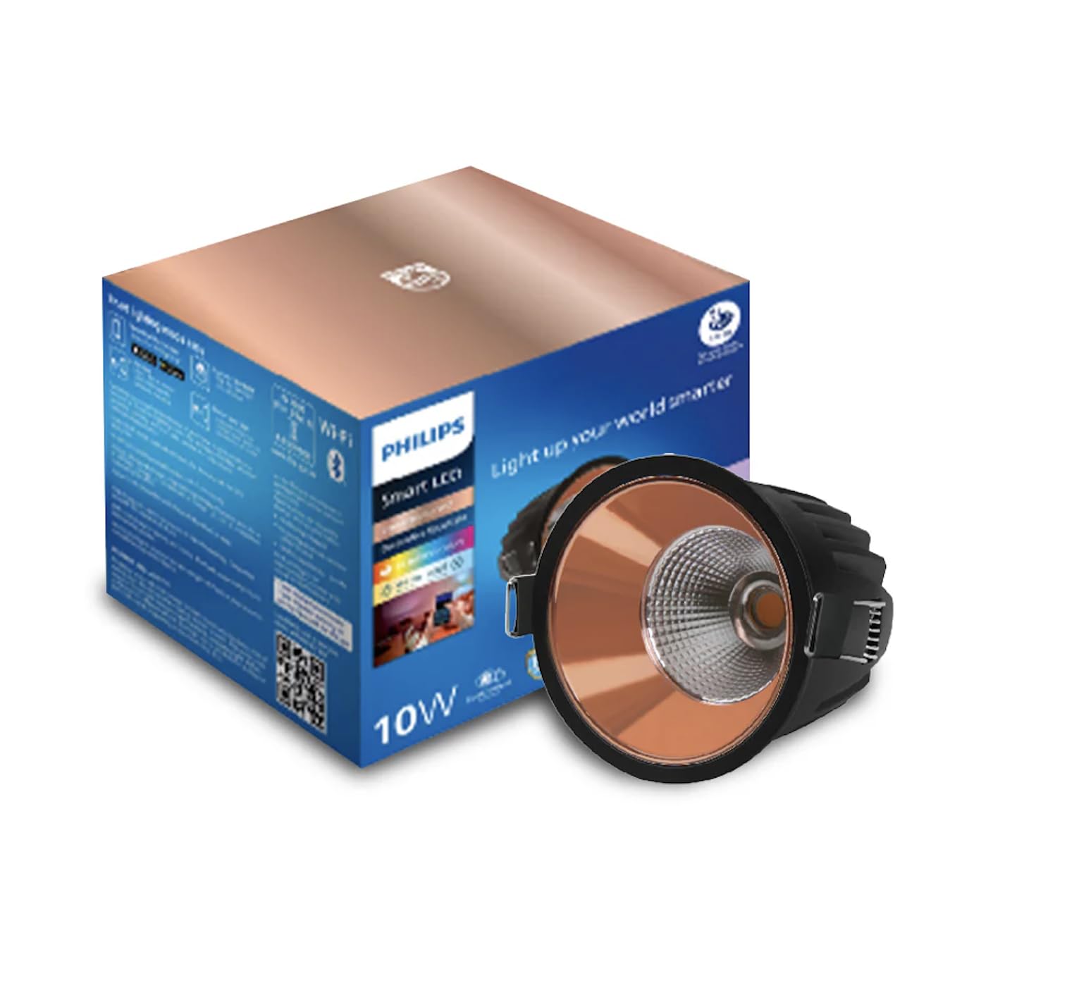 PHILIPS 10W Smart WiFi Colour Deco COB Spotlight | 16 Million Colors | Voice Control with Alexa & Google | WiZ App | Warm to Cool White | LED Recessed Ceiling Light for Home & Office-picture-27