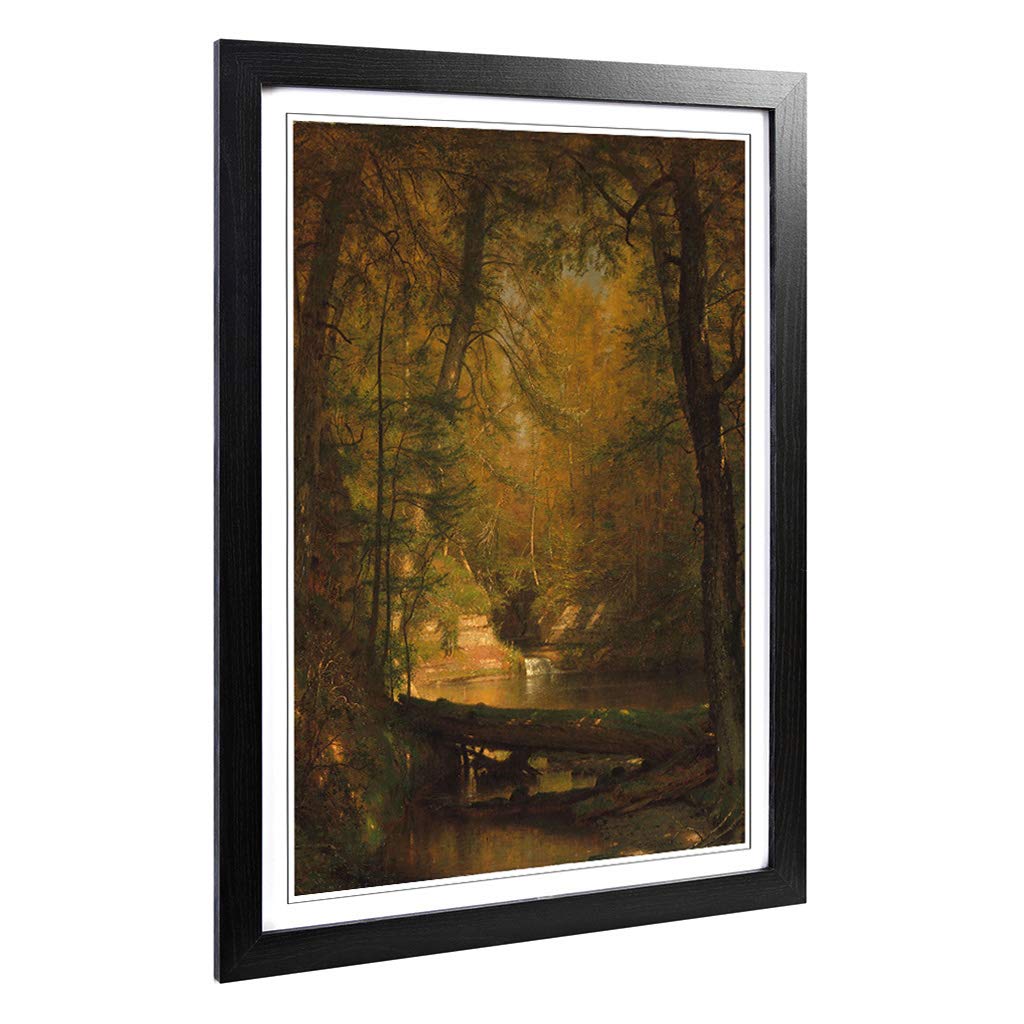 Big Box Art Framed Print of Thomas Worthington Whittredge The Trout Pool Design | Wall Art Picture | Home Decor for Kitchen, Living Room, Bedroom, Hallway, Black, A2 / 24.5x18 Inch / 62x45cm