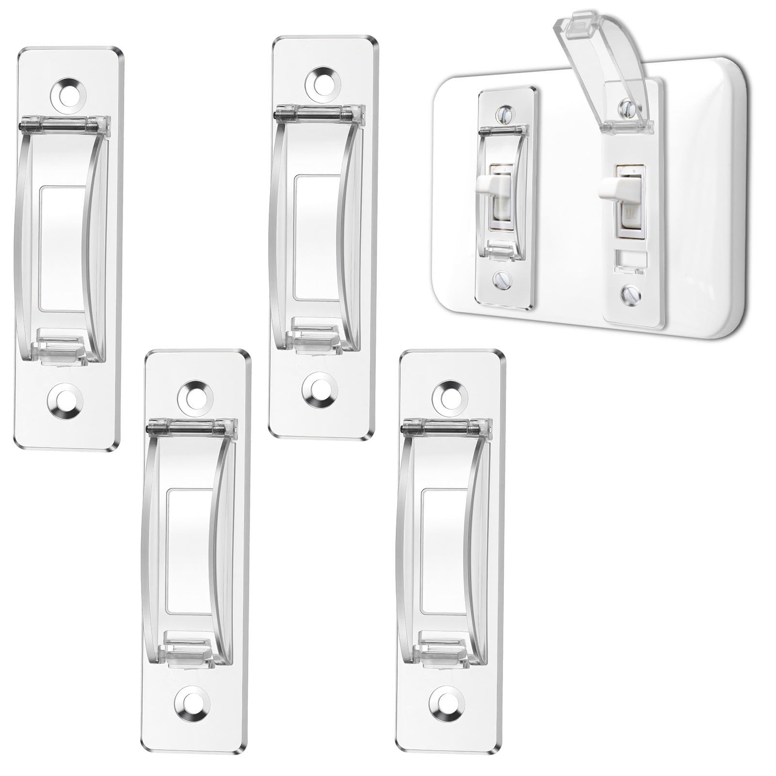 Photo 1 of *** 2 PACK *** 4 Pack Light Switch Guard Cover Wall Switch Guards ChildProof Wall Switches Guard Keeps Plate Covers for Toggle Style Protect Your Lights from Being Accidentally Turned On or Off