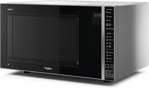 Whirlpool Forno a Microonde con Grill MWP 303 SB | 30 Litri, 900W Microonde e 1000W Grill, Programmi Automatici, Digitale, Funzione Scioglimento, Silver Black - 2