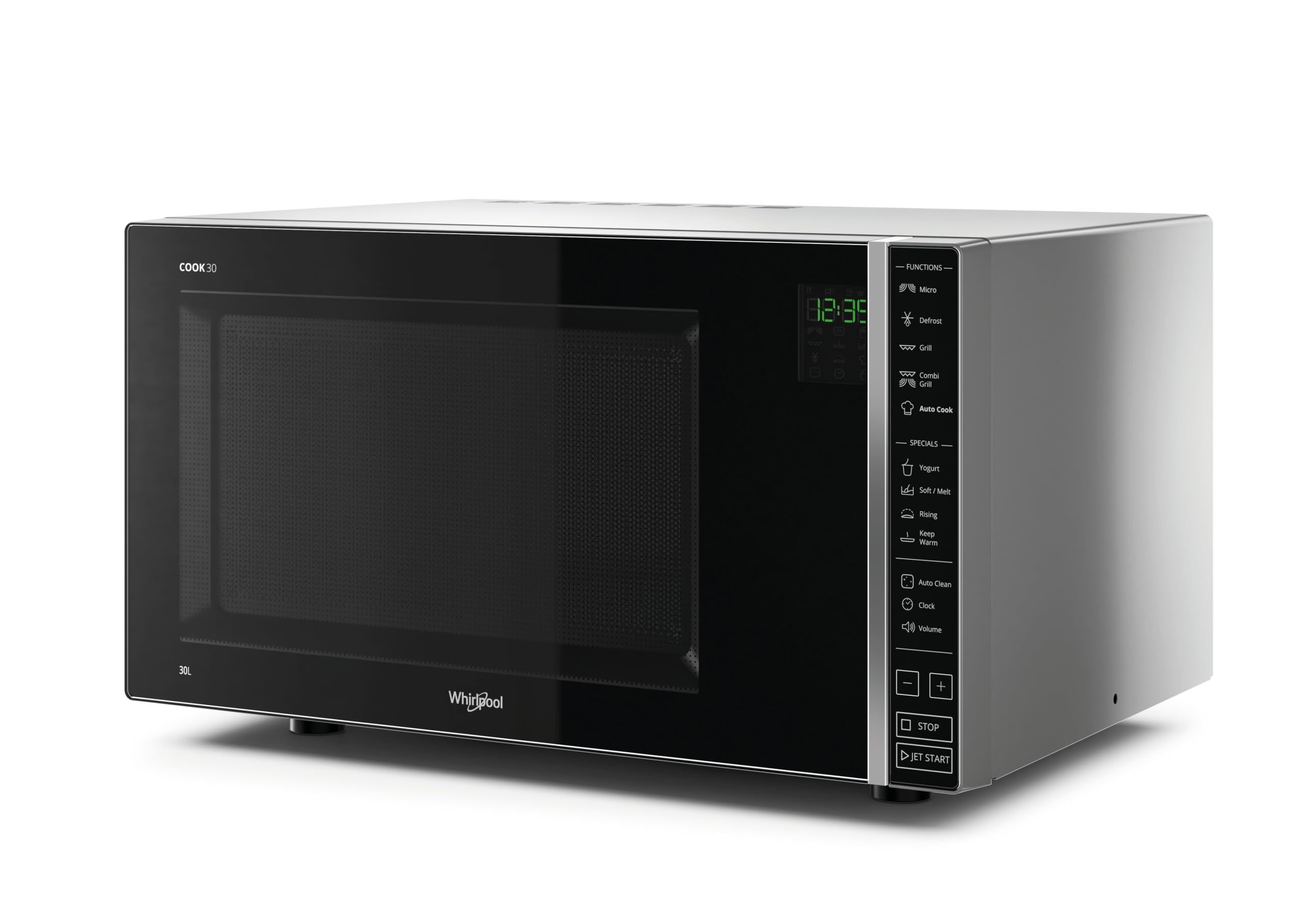 Whirlpool MWP 303 SB kuchenka mikrofalowa Cook 30 + grill, 30 litrów, szary z wysokim rusztem
