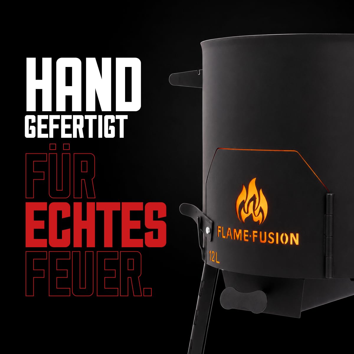 Utschak M - per kazan 12 L fornello a legna con canna fumaria [formato a scelta] - per grigliare e cucinare, cucina all'aperto, plov e pilaf