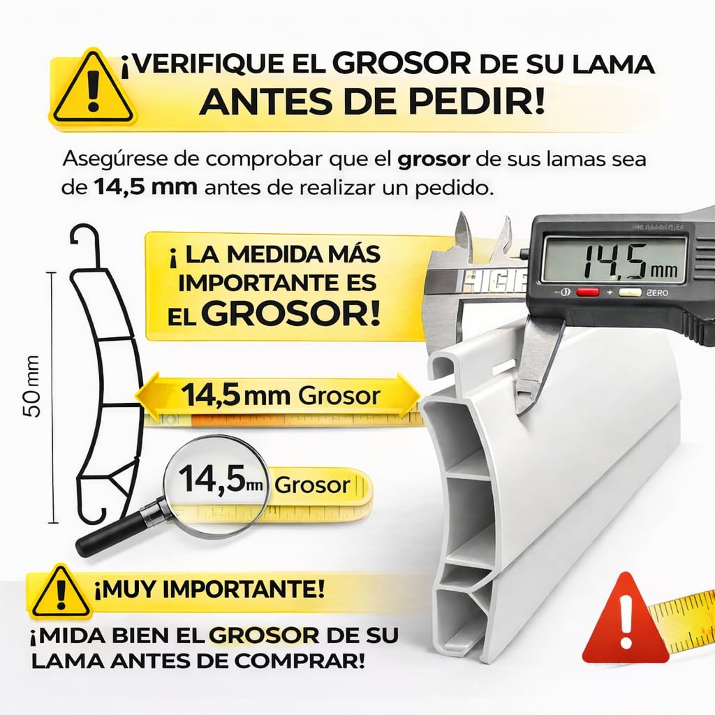 Persiana Enrollable de PVC | Lama Curva 50mm | Corte a Medida | Pertoni Tende (Alto 150cm x 150cm Ancho)