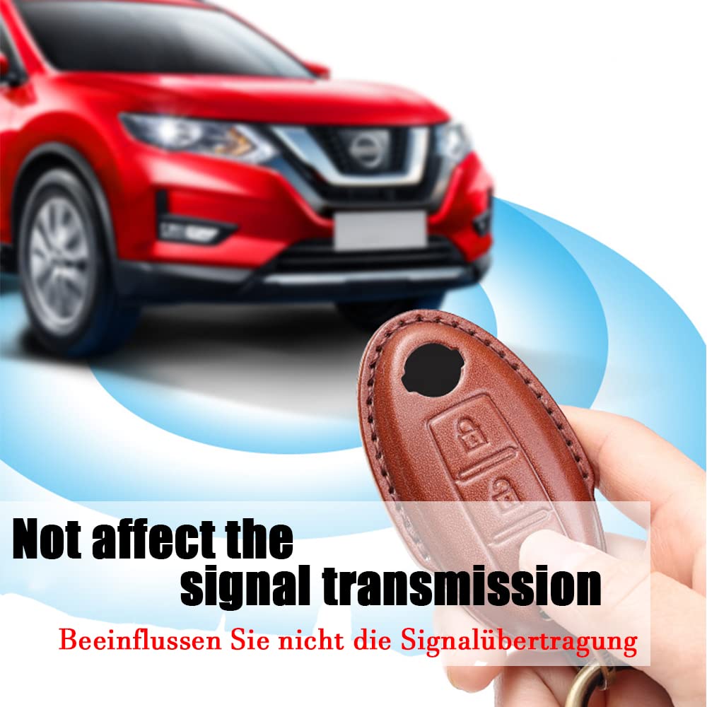 HIBEYO Custodia Per Chiave Auto Nissan In Silicone – Modello Mimetico Rosa, Protezione Antiurto E Portachiavi, Compatibile Con Rogue, Murano, Qashqai - 3