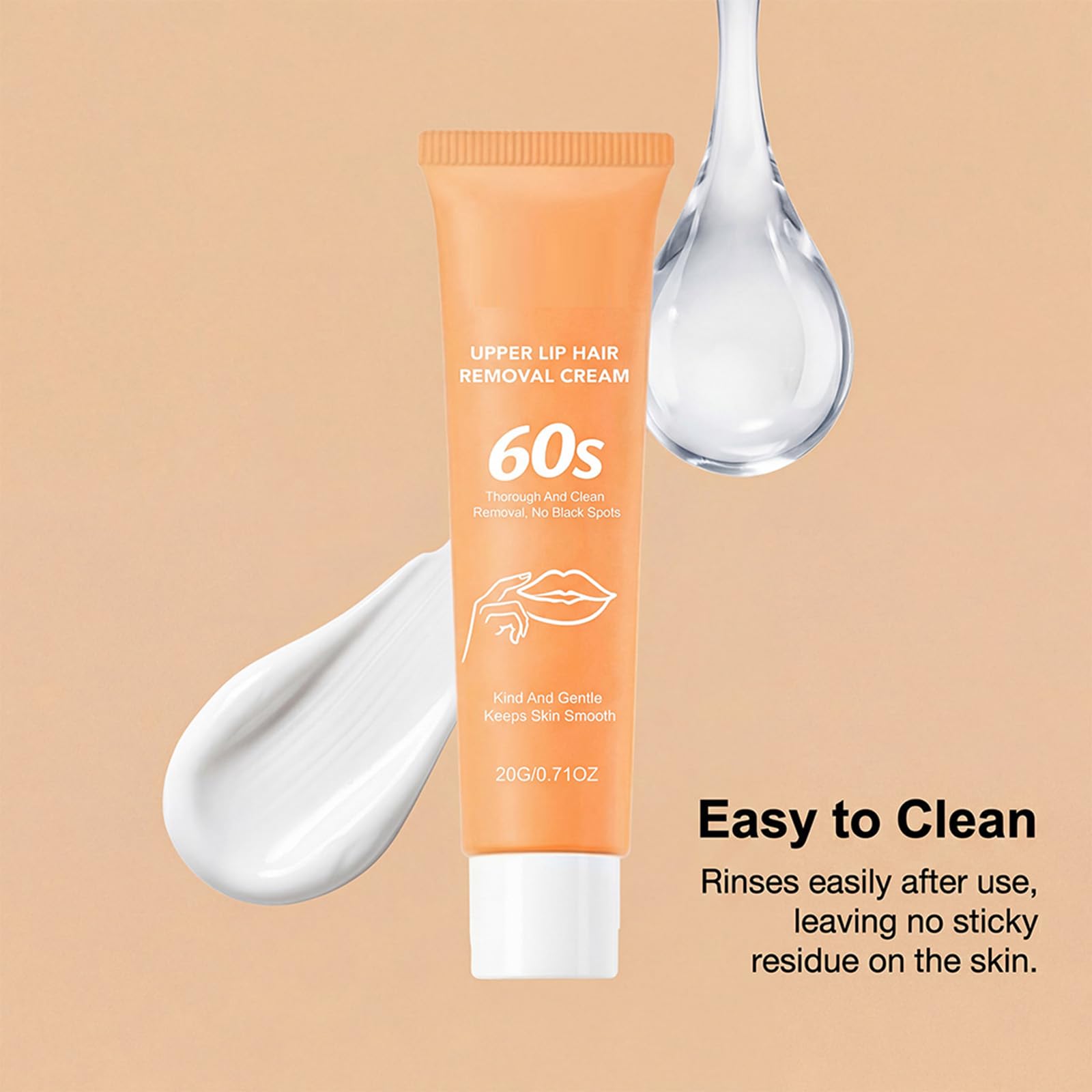 Crema per la depilazione del viso per le donne, crema per la depilazione del viso indolore per labbra superiori, mento e preferiti, creme per la depilazione per pelli sensibili morbide (8PCS)