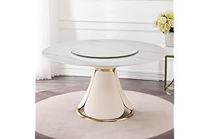 Sintered Stone Round Storage Dining Table