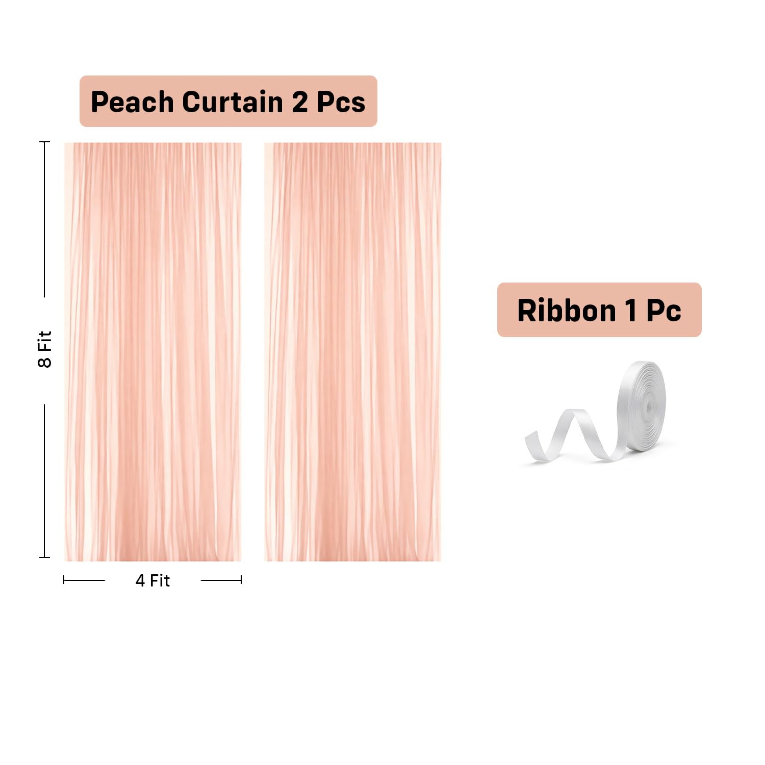 Peach Net Backdrop - Elegant Party Decorations -2 Peach Net Backdrop - Elegant Party Decorations -2
