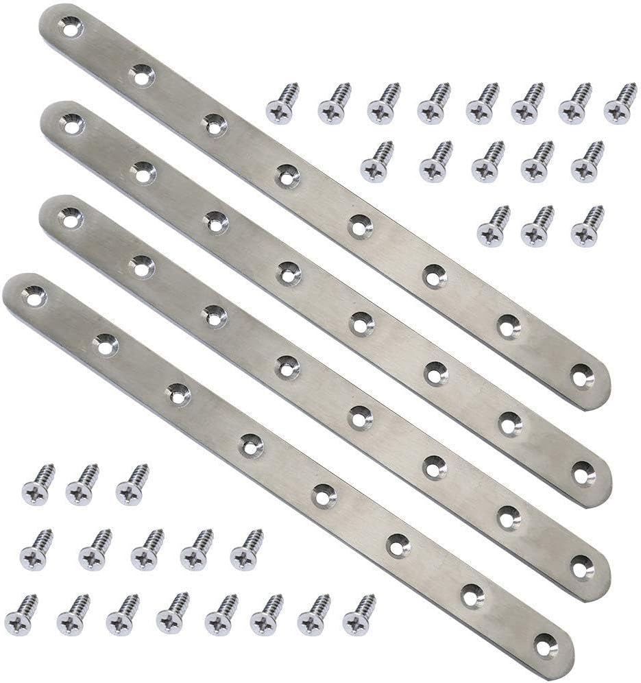 4 PCS 9.7in 8 Hole Stainless Steel Straight Corner MLK Mending BrMLK