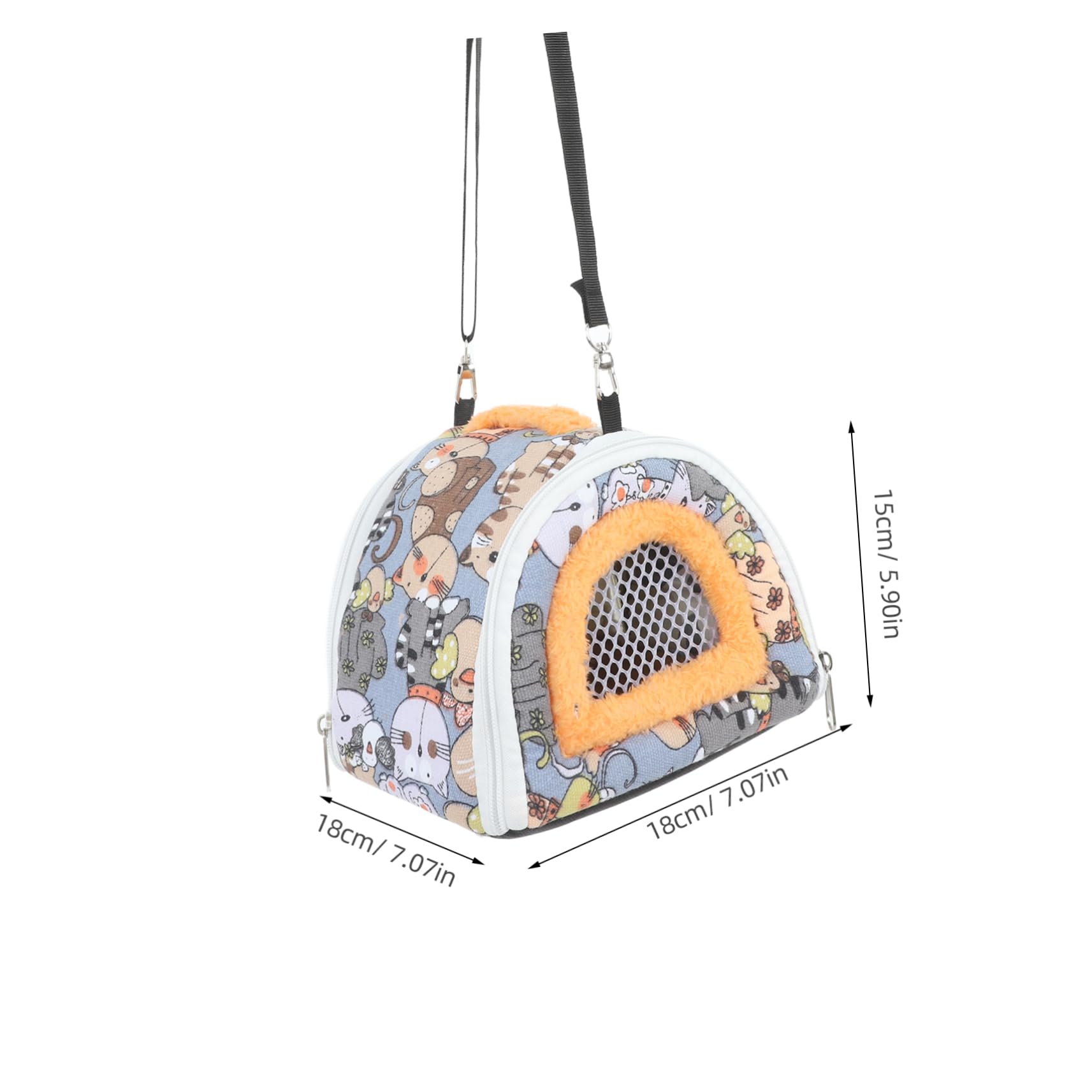 Happyyami Travel Pet Carrier Backpack for Hamster Durable Soft Pet Nest Bag Comfortable for Outdoor Activities