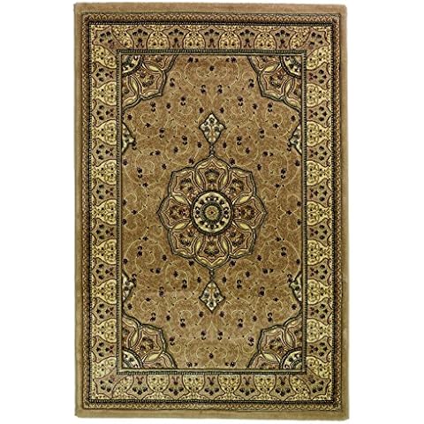 AHOC Beige Heritage Tradional Persian Desing Hand Carved Vintage Thick Soft Rug Carpet Area Rugs Cover