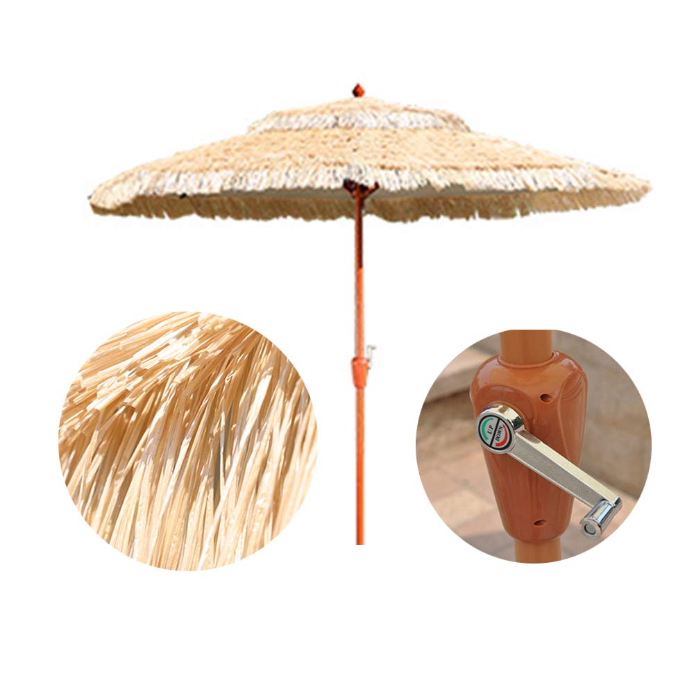 Izolujący ciepło Parasol plażowy z centralnym filarem Parasol ze słomy Zewnętrzny parasol na dziedzińcu bez podstawy Nadaje się do restauracji na balkonie na św()