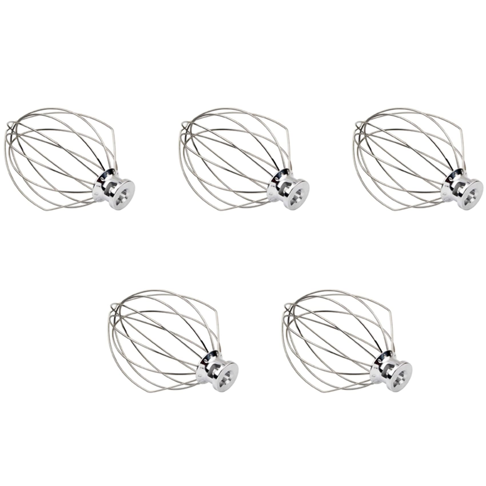 Hndhbfgrt 5X K5AWW Wire Whip Steel Wire Whisk Stainless Steel Egg Beater Mixer Mixing Head 5QT for American