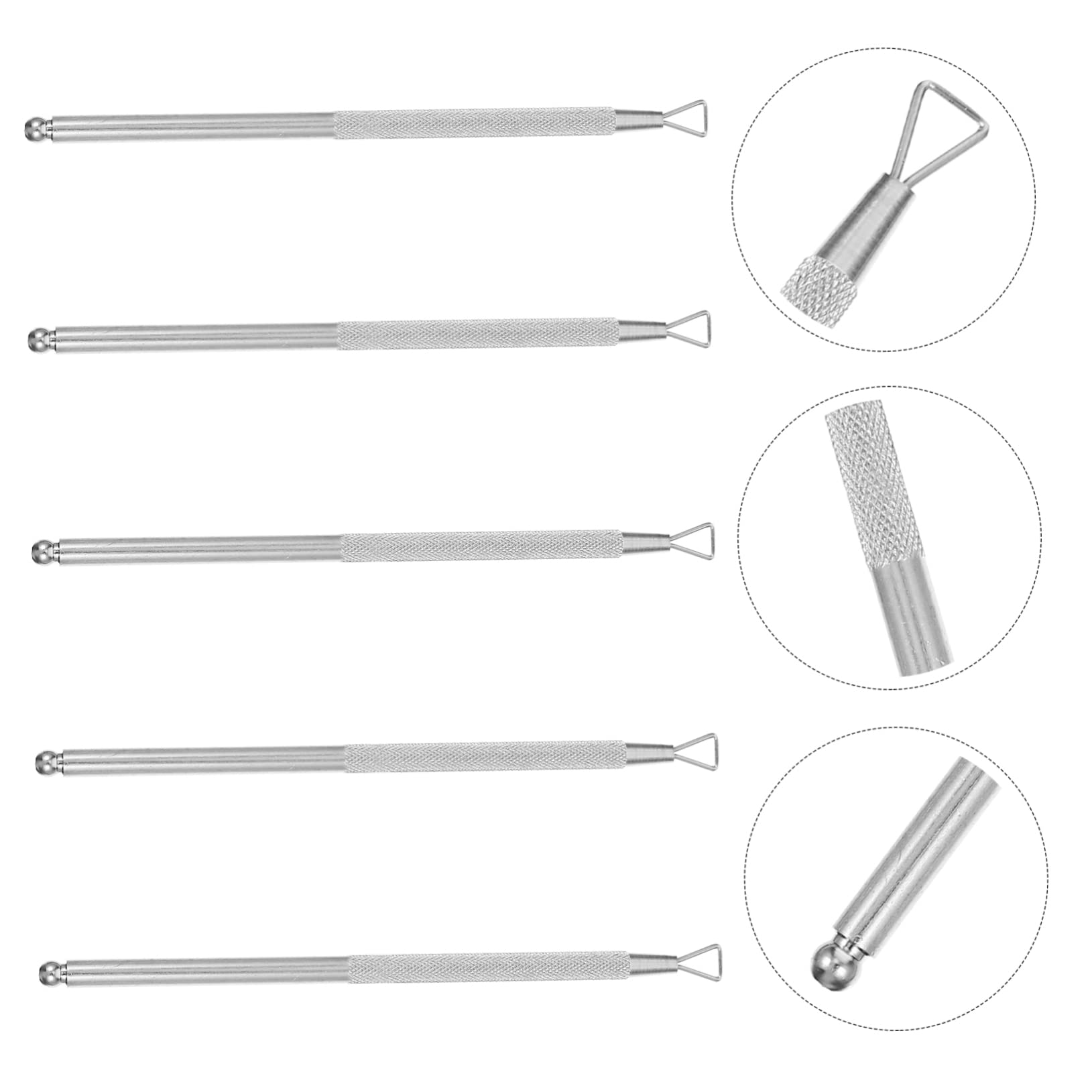 Ipetboom Stainless Steel Nail Remover Set Cuticle Nail Art Pusher for Shop Cuticle Remover