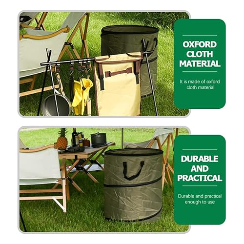 Miniatura 9 de BESPORTBLE Cubo de basura plegable para automóvil bolsa a prueba de agua cesta de residuos contenedor de basura portátil para campamento se adapta a