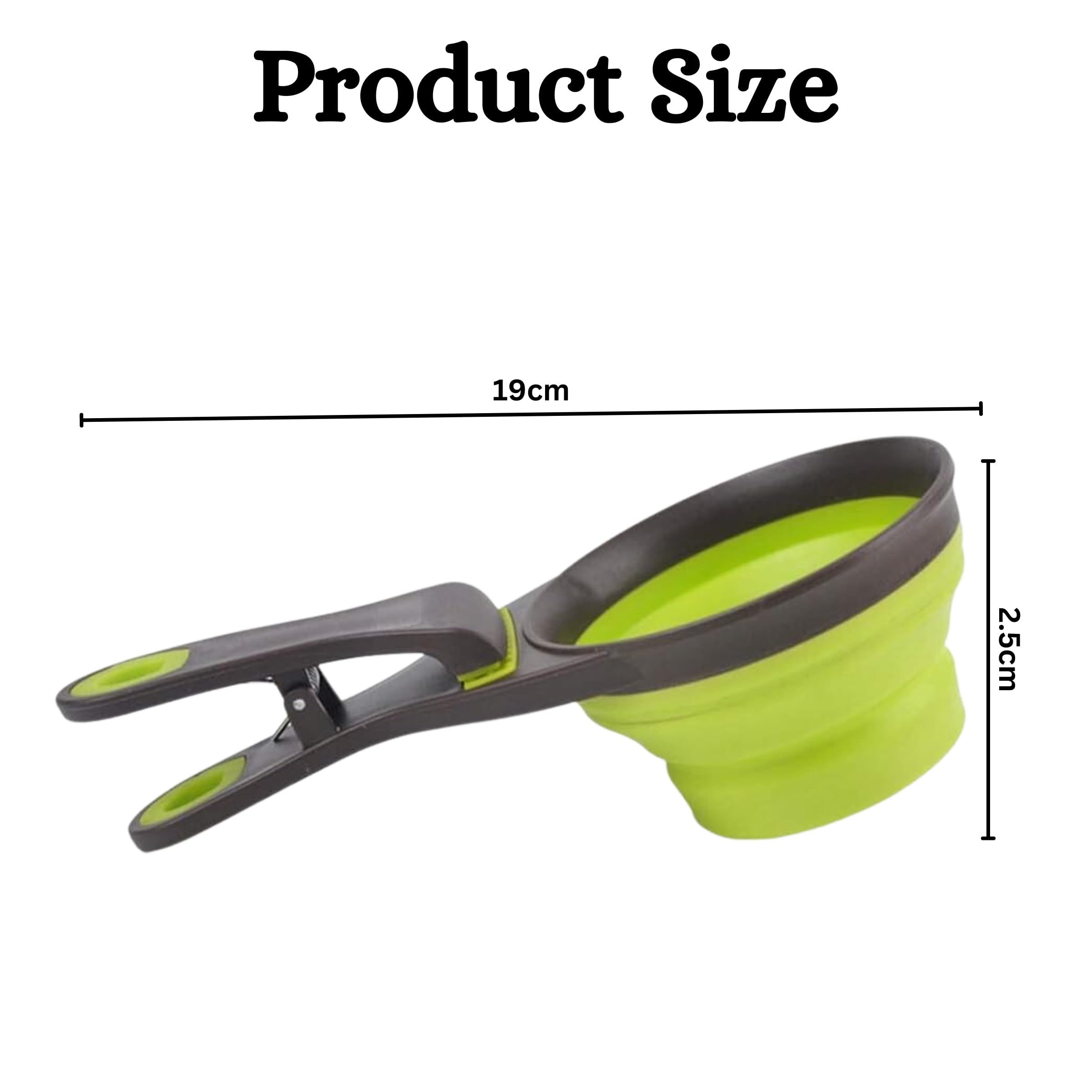 Foodie Puppies 3-in-1 Silicone Foldable Bowl, Measuring Cup, and Bag Sealing Clip - 237ml (Stowable Clipper Bowl) | Multi-Purpose Use Collapsible/Portable Dog Food Bowl (Color May Vary) 1