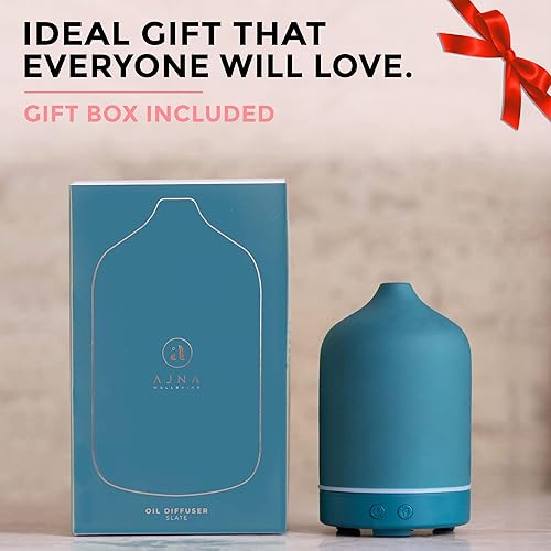 Miniatura 7 de Ajna Difusor de aceites esenciales de cerámica elegante difusor de aromaterapia de cerámica cobalto para el hogar y la oficina 3 en uno difuso