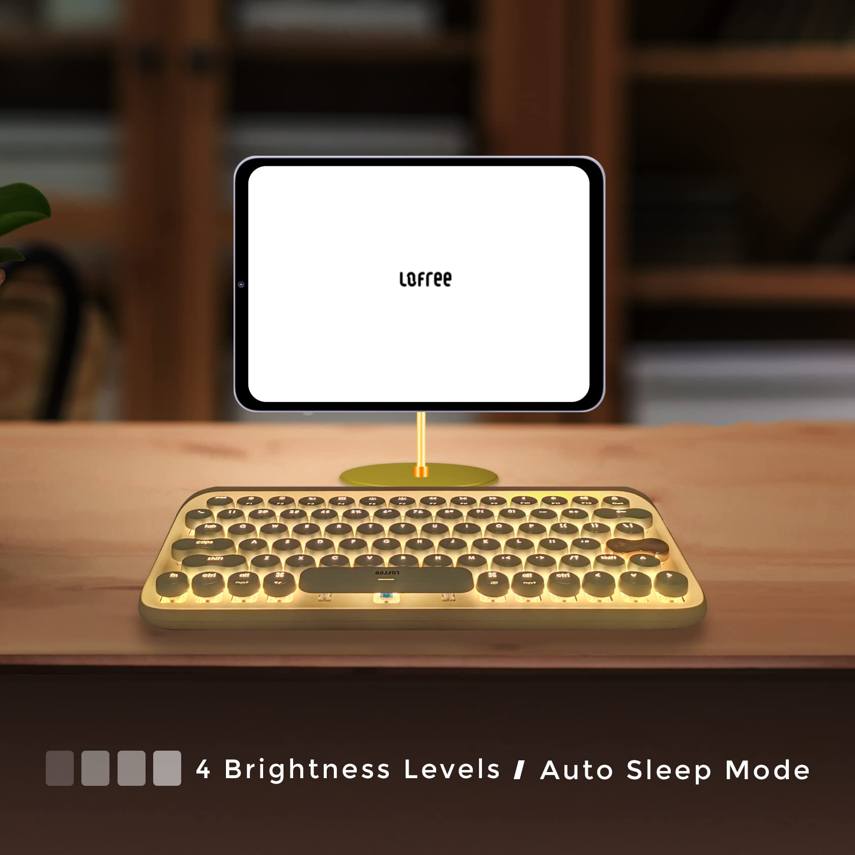 LOFREE Wireless Mechanical Keyboard, Wireless/Wired USB Rechargeable