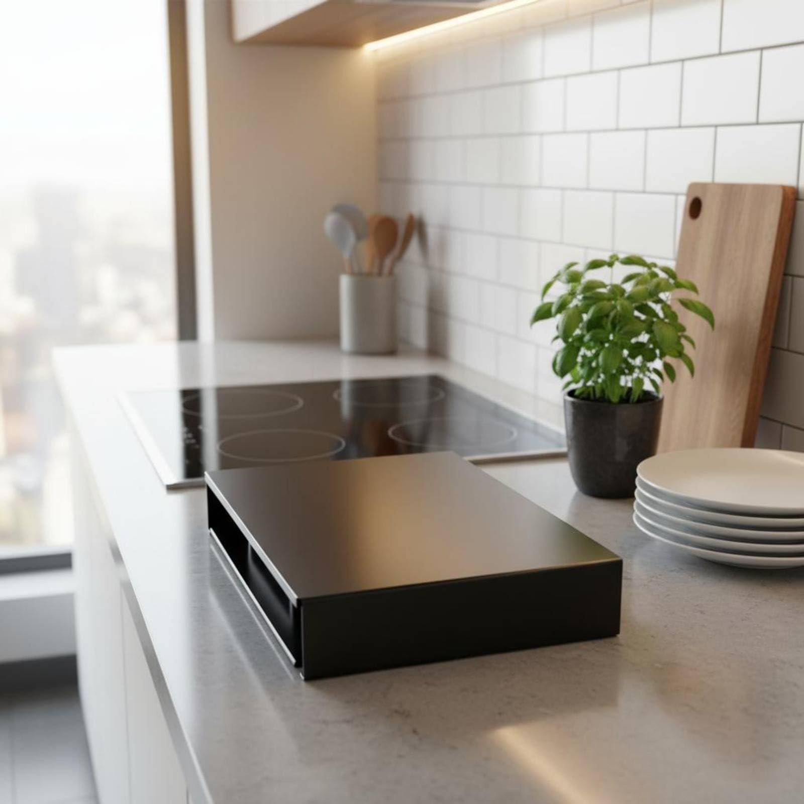 Rejilla para Cocina Organizador Soporte Estante Cubierta Protectora Superficie Inoxidable Impermeable Fácil de Limpiar Adecuada para Apartamentos, 40-48-9-1-0