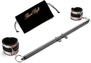 Exercise Expandable Spreader Bar with Adjustable Black Straps for Home Gyms Yoga Set, Pilates Leg Workout Bar for Bedroom, Pull up Bar Sports Training Fitness Gear