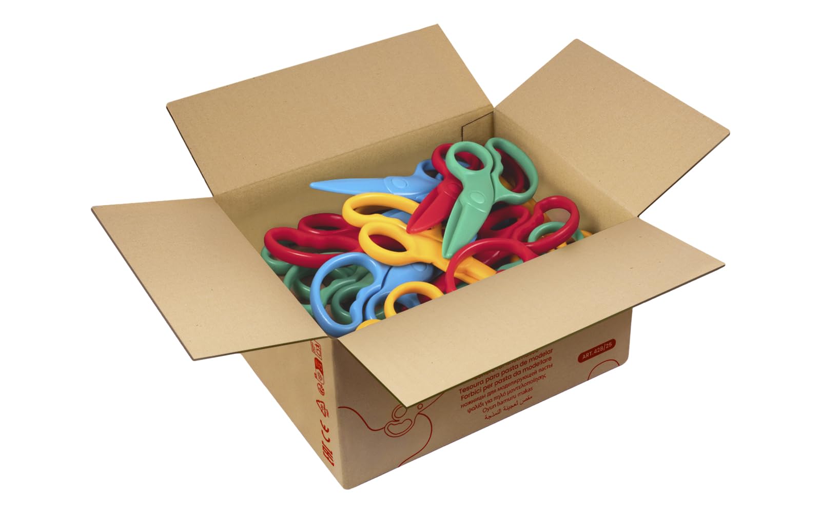 Jovi - Tijeras escolares de plástico de seguridad para niños, corta pasta
