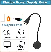 Vista 15 de Luz de lectura regulable con enchufe, para cabecero de noche, luz de lectura direccional de cuello de cisne, salida de 3 W