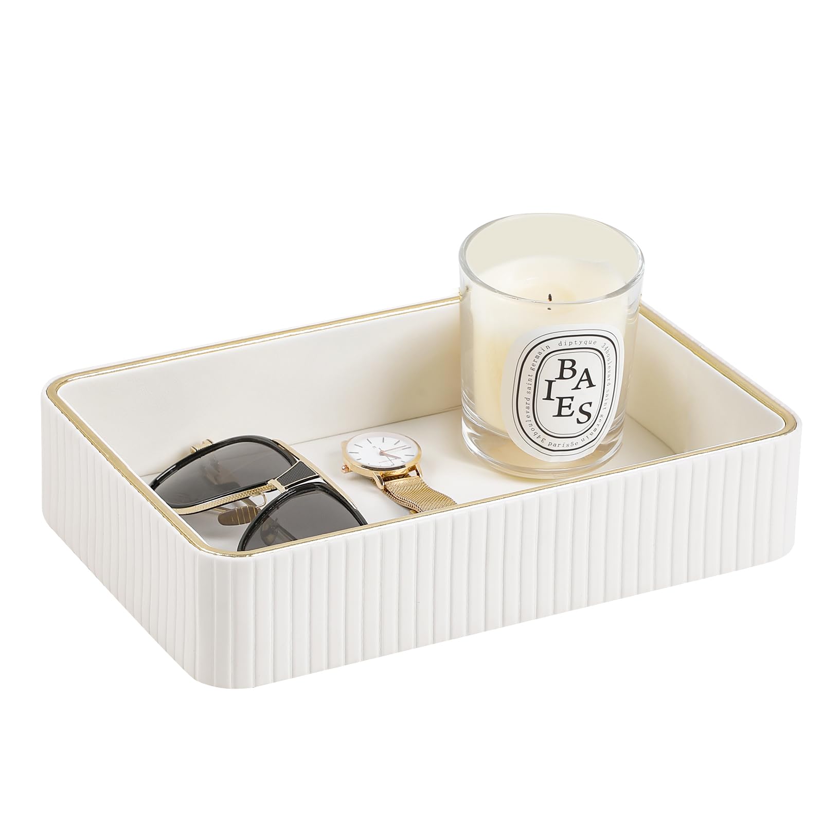 Plateau de rangement de bureau ivoire idée cadeau maison