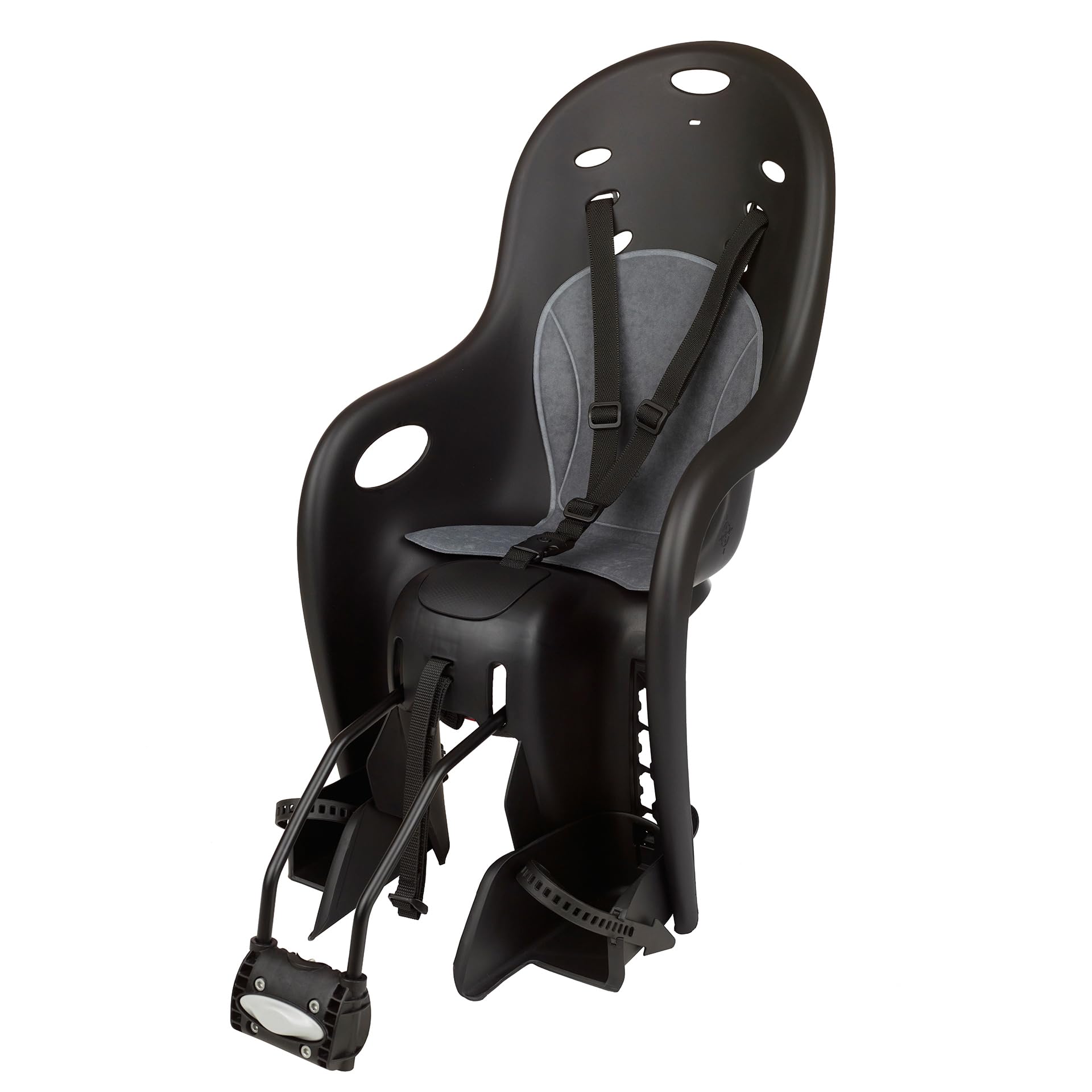 DIEFFE 8020300001 - Siège Arrière Bikey Relax RFM pour Vélo avec Roues de 26'' à 29'' Convient aux Enfants de 9 à 22 Kg avec Ancrage au Cadre en Couleur Noir/Gris