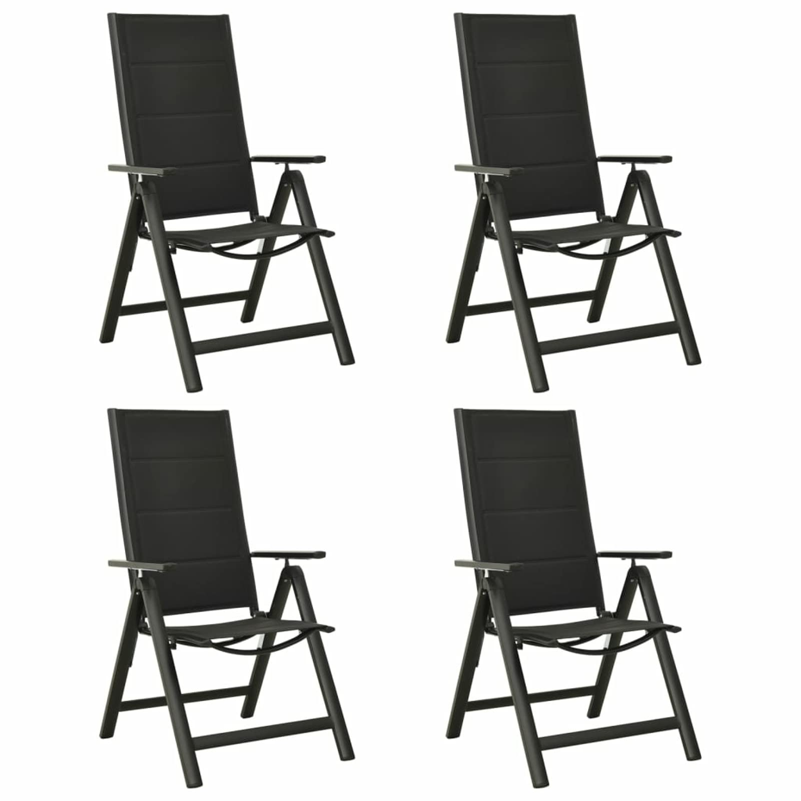 Juego de Comedor de jardín 5 Piezas Conjunto Mesa y sillas Jardin Muebles Jardin Exterior Garden Furniture Set de Comedor de jardín Aluminio Gris Antracita
