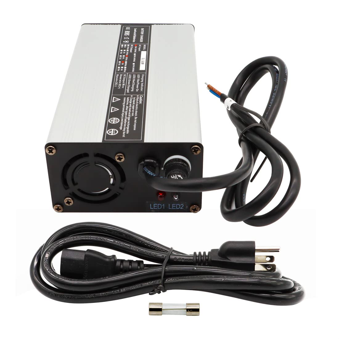 Nakkaa 36V 5A Golf Cart Bare Wire Battery Charger Replacement for EZ GO Club Car EZGO TXT