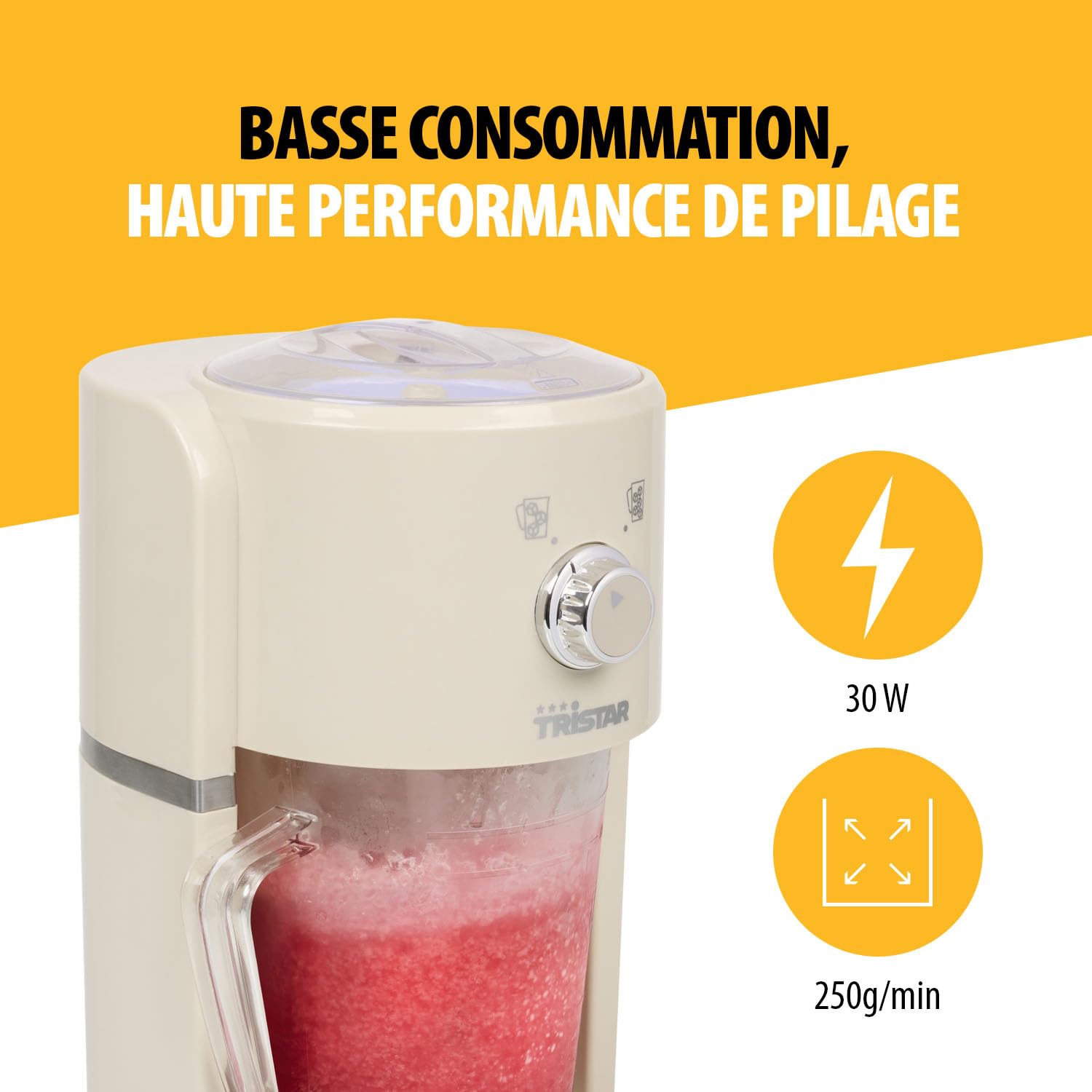 Tristar machine à granités KD-7310 1,1 L 600 ml 250 g/min