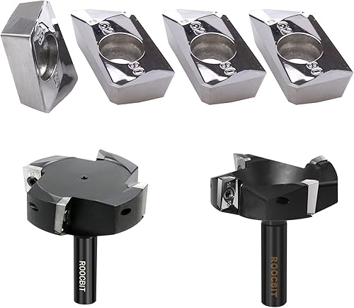 Miniatura 3 de Piezas de repuesto de carburo cortadores de carpintería espiral helicoidal cepilladora cabeza 4 piezas por ROOCBIT