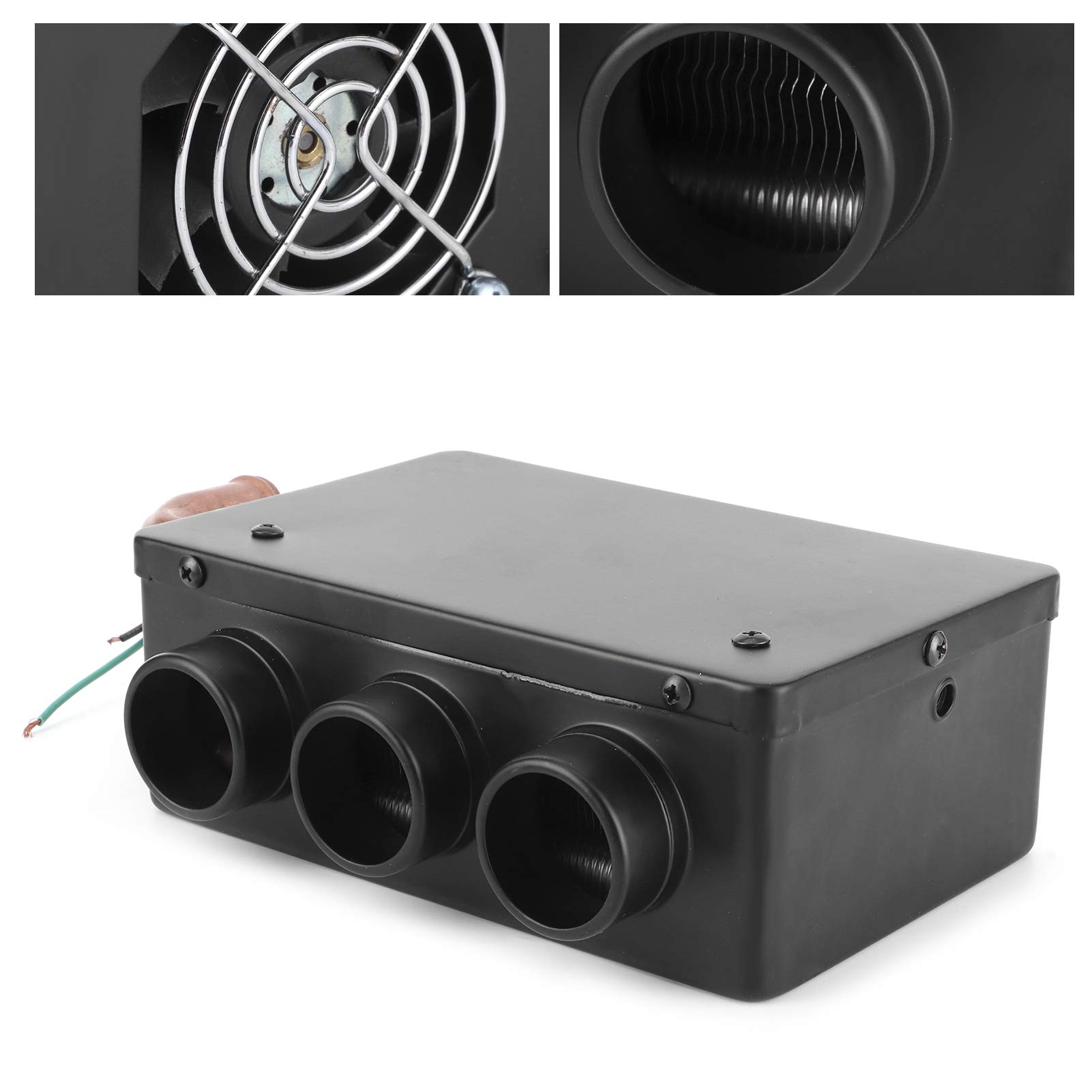 Riscaldatore Per Auto, Qiilu 12V 50W Riscaldamento Per Auto Raffreddamento Riscaldatore Compatto 3 Fori Portatile Inverno Riscaldamento Rapido Scaldino Antigelo Rimozione A Basso Rumore