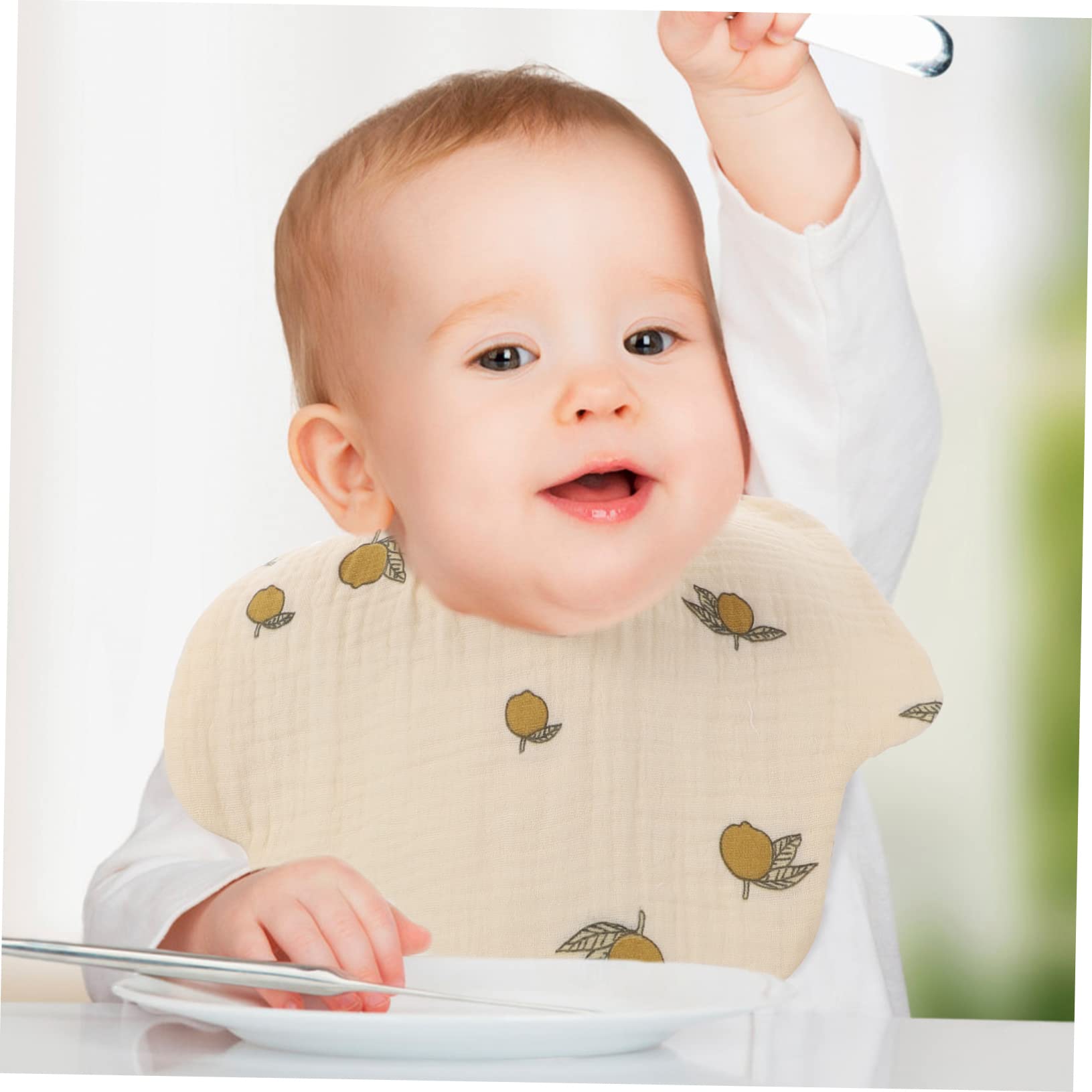 ibasenice Baberos babero para la dentición para bebe de bebé disfraces infantiles clothes toalla de saliva giratoria paños para eructar neutros algodón