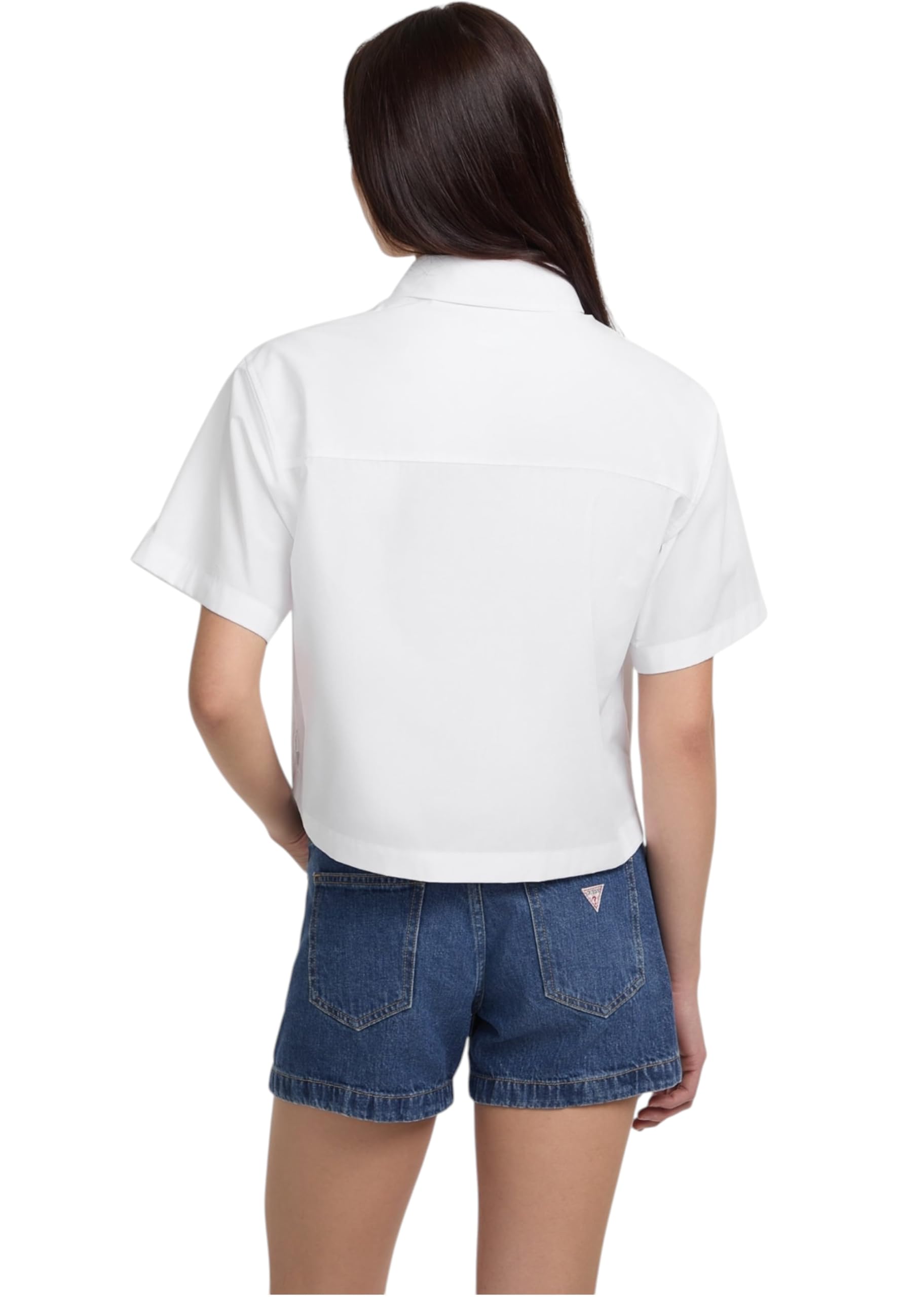 GUESS Camicia Manica Corta Gj Camp Collar Boxy W5GH98WH7P1 Bianco XS