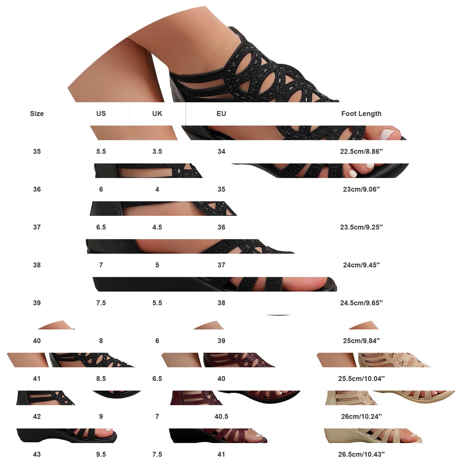 Générique Sandales Femme Confortable Compensées, Sandale Femme Ete Chic Spartiate Chaussures Bout Ouvert Claquettes Elegant Nu Pieds De Soirée Chaussures Antidérapante Nu Pieds Respirant Claquette