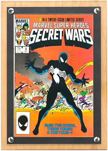 Marco FLEX para cómics modernos  99% protegido contra rayos UV  Crafti Comics (negro, respaldo de madera clara)