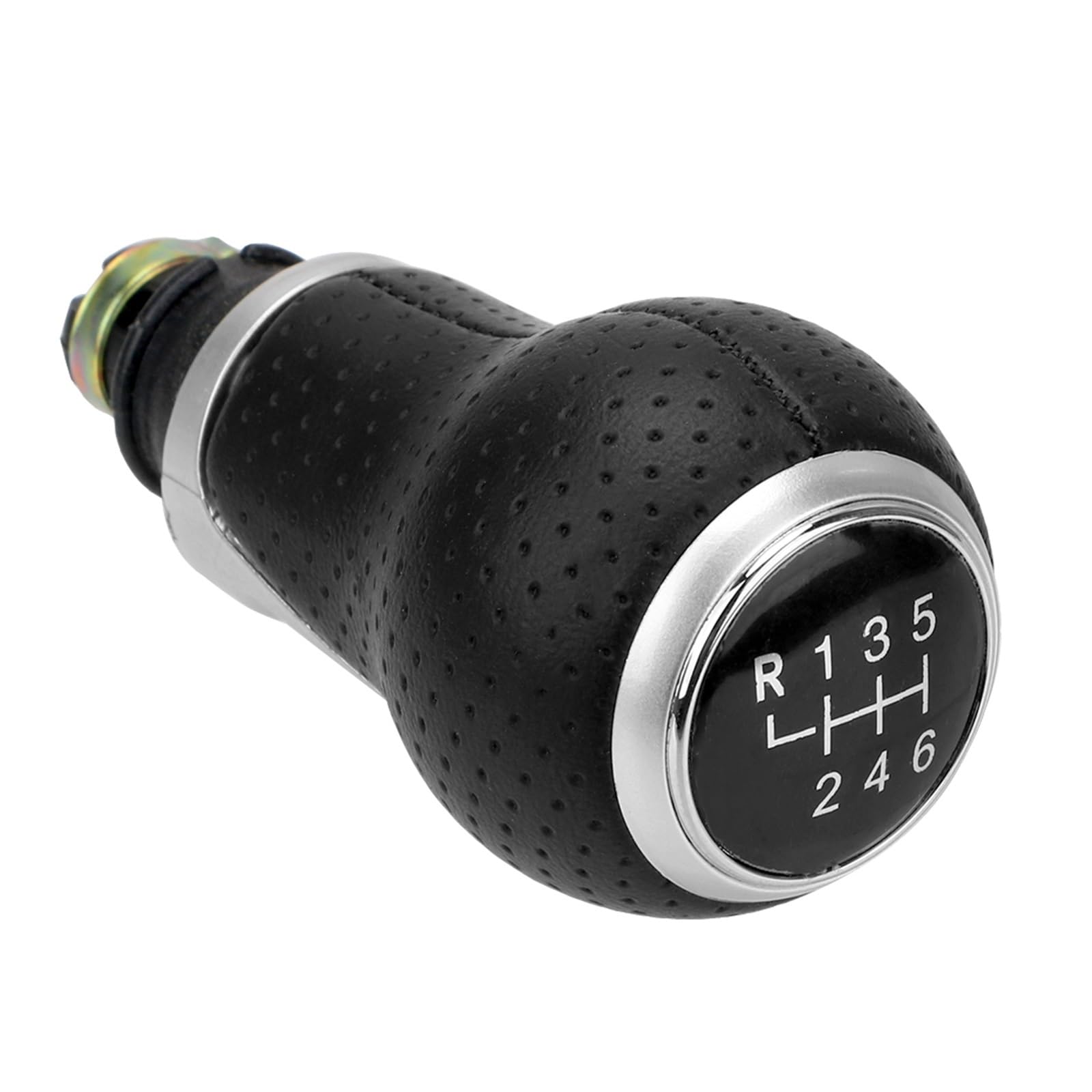 Jeocoai Car Gear knob Car Gear Shift Knob for A4 B6 B7 B8 A6 S4 8K A5 8T Q5 8R Automotive Accessories(Silver 6 Gear)