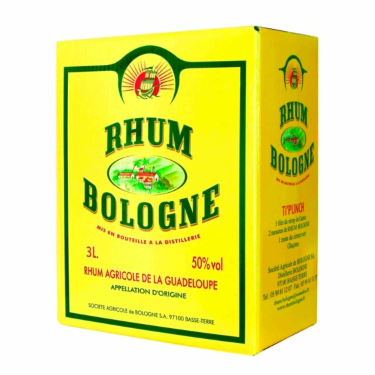 Bib 3l rhum blanca Bologne 50 °