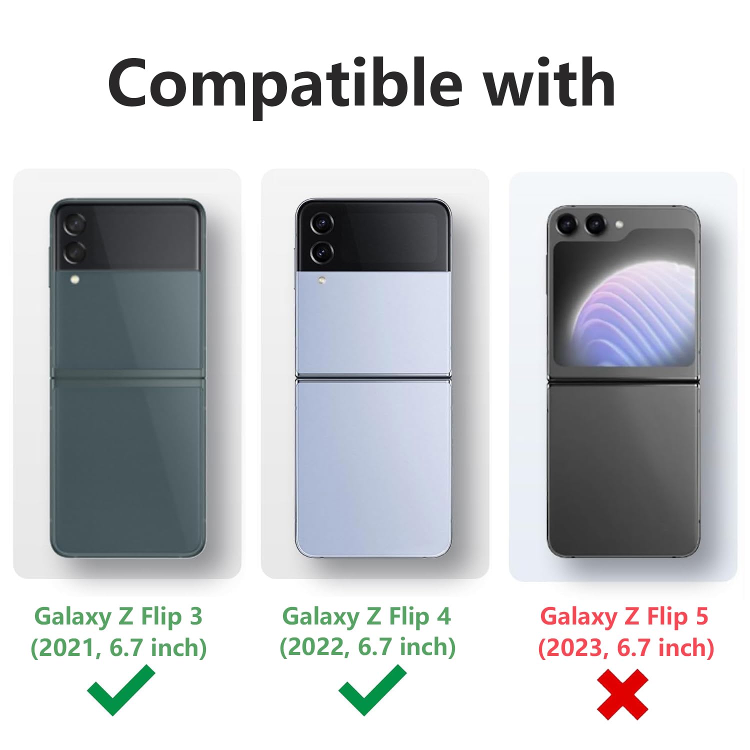 FQTBCEARI Designed for Samsung Galaxy Z Flip 4 5G (2022) Case/Z Flip 3 5G (2021) Case, Heavy Duty Dual Layer Shockproof Folding Full-Body Protective Cover, Cross Quote Bible Verses Psalm 46:5