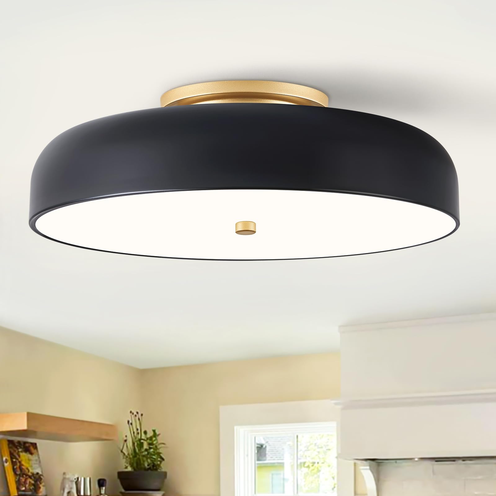 Lámpara De Techo LED De Madera Regulable, 5CCT 2700K-6000 K