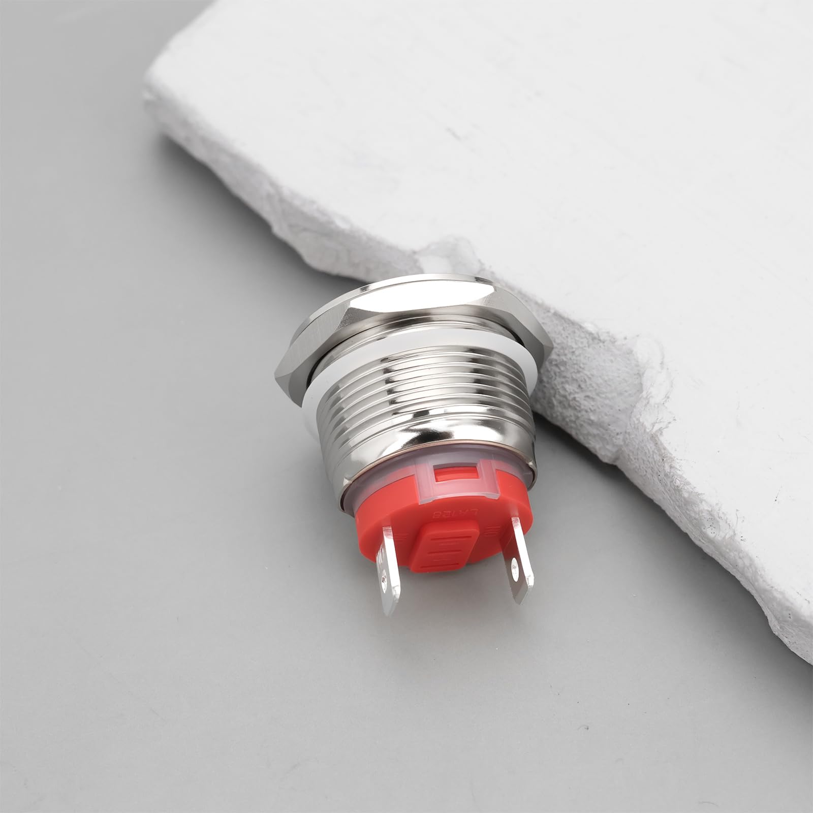 2 szt. 19 mm 2-pinowy krótki przycisk 20A/12-24V 15A/220V wodoodporny przełącznik chwilowy stal nierdzewna