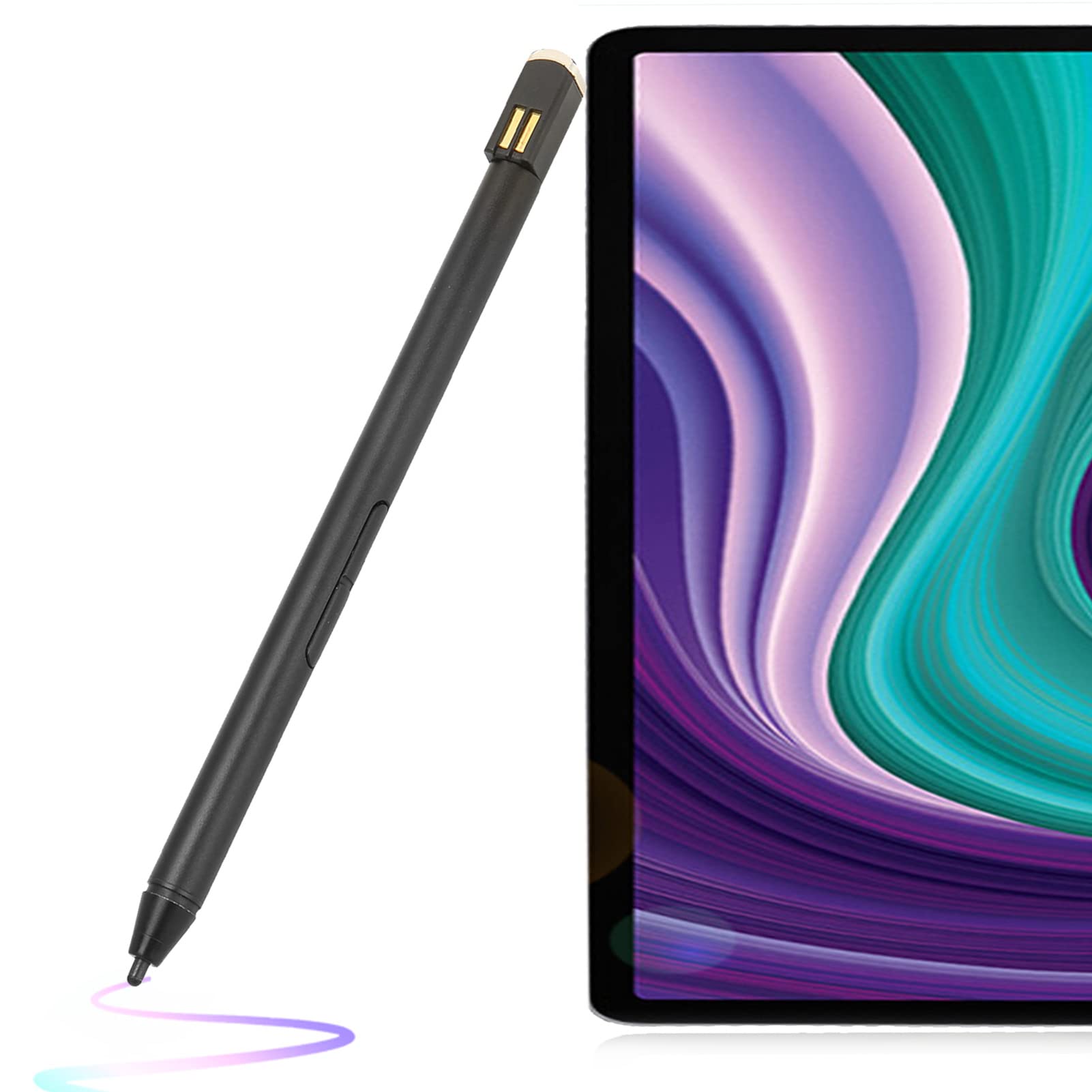 KUIDAMOS Penna Stilo Attiva Nera Ad Alta sensibilità con 4096 Livelli di Pressione per Yoga C930 13IKB, Penna Touch Screen Portatile Leggera per Utenti Tablet PC, Materiale in Lega di Alluminio