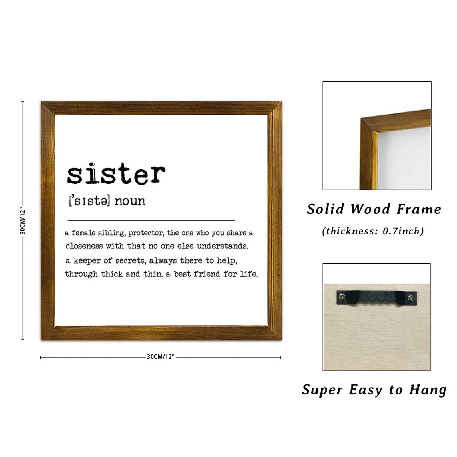 Dexsa Targa In Legno Ispiratrice 'House Blessing' - Decorazione Parete 30x38 Cm - Rustica Con Foro Per Appendere