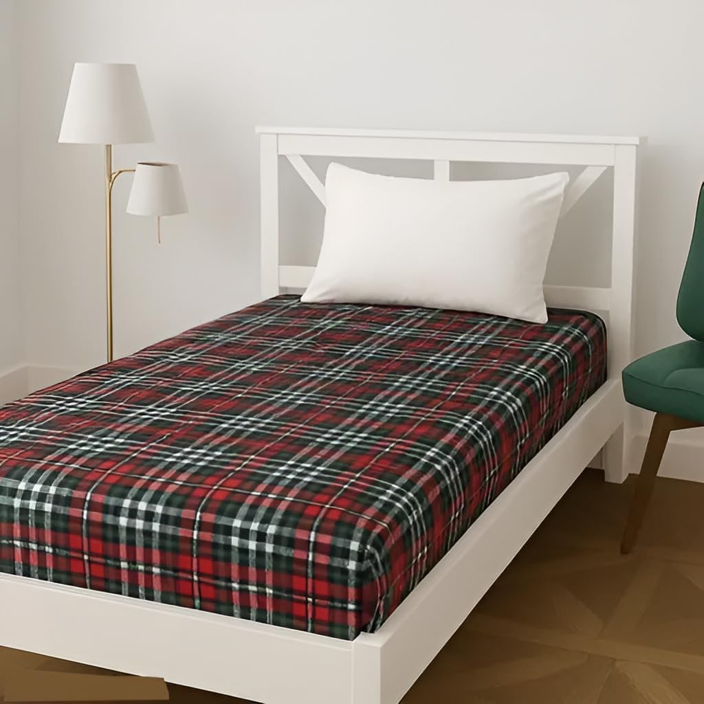 Cotton Mattress Cover with Zipper – Size 72x36x4 Inches – Soft | Breathable and Durable Fabric – Multicolor Washable Mattress Protector for Comfort | Hygiene and Style – Easy to Fit | Pack of 1