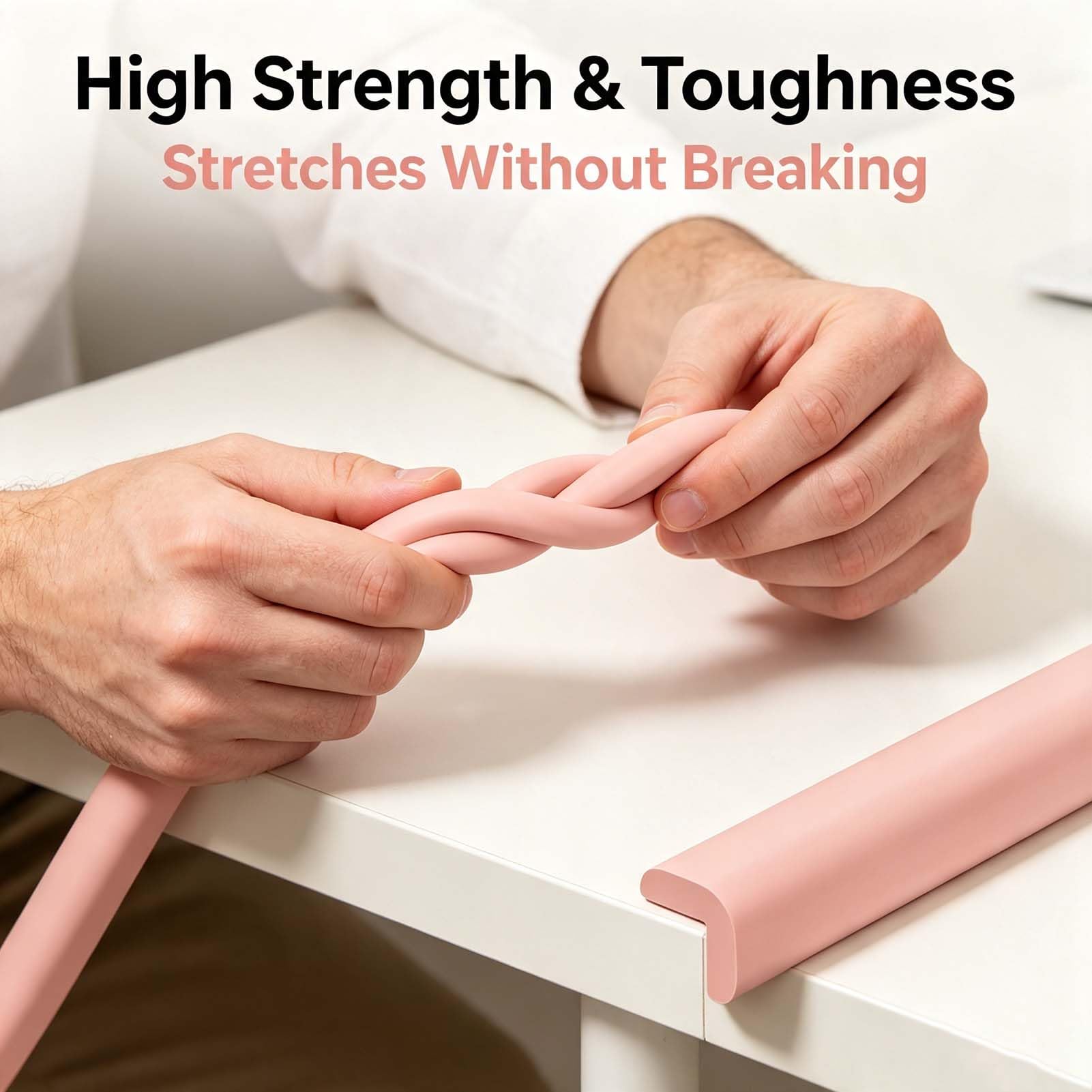 Protector De Bordes para Muebles, Tira De Espuma Antichoque, Banda Parachoques, Protección De Esquinas para Mesas Y Escritorios, Acolchado Suave Y Flexible Y Cortable