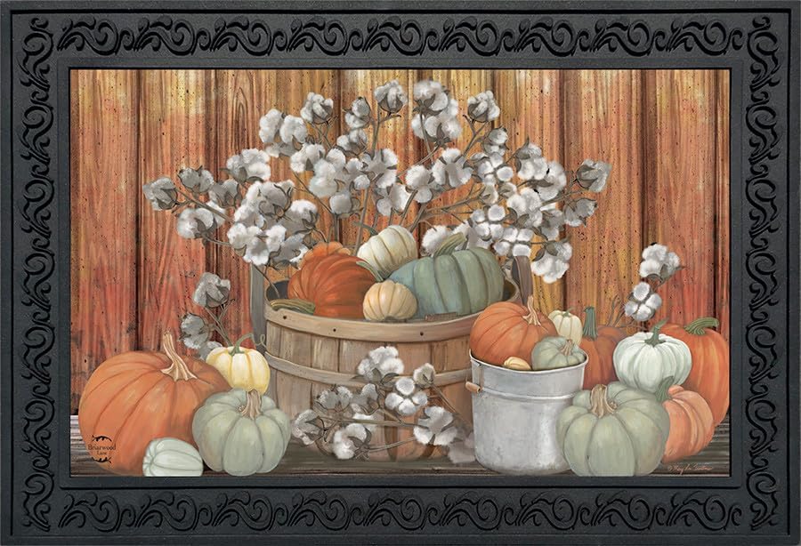 Briarwood Lane Pumpkins and Willows Autumn Doormat